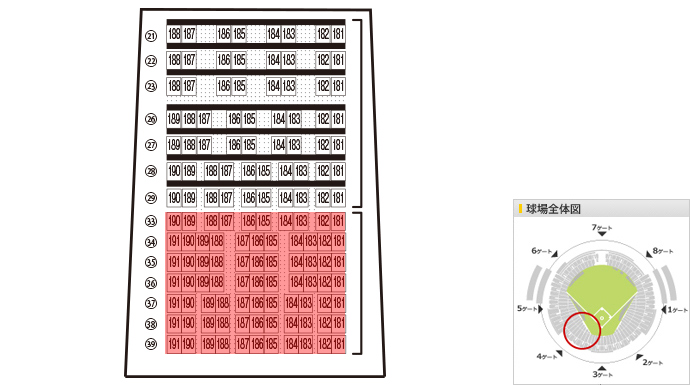 みずほPayPayドーム福岡座席検索 | 福岡ソフトバンクホークス オフィシャルサイト